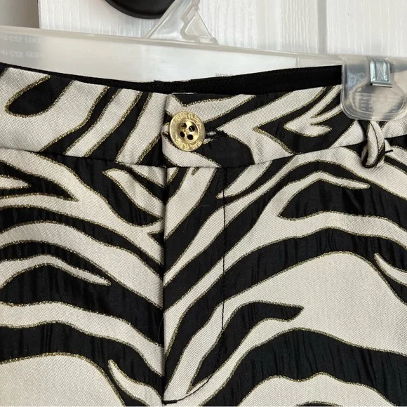 Lilly Pulitzer Metallic Gretchen High Rise Zebra Jacquard Animal Print Shorts
